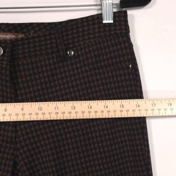 J.McLaughlin Women's Pants Size 4 Rayon Blend Stretch Brown Geometric Print - Picture 5 of 12